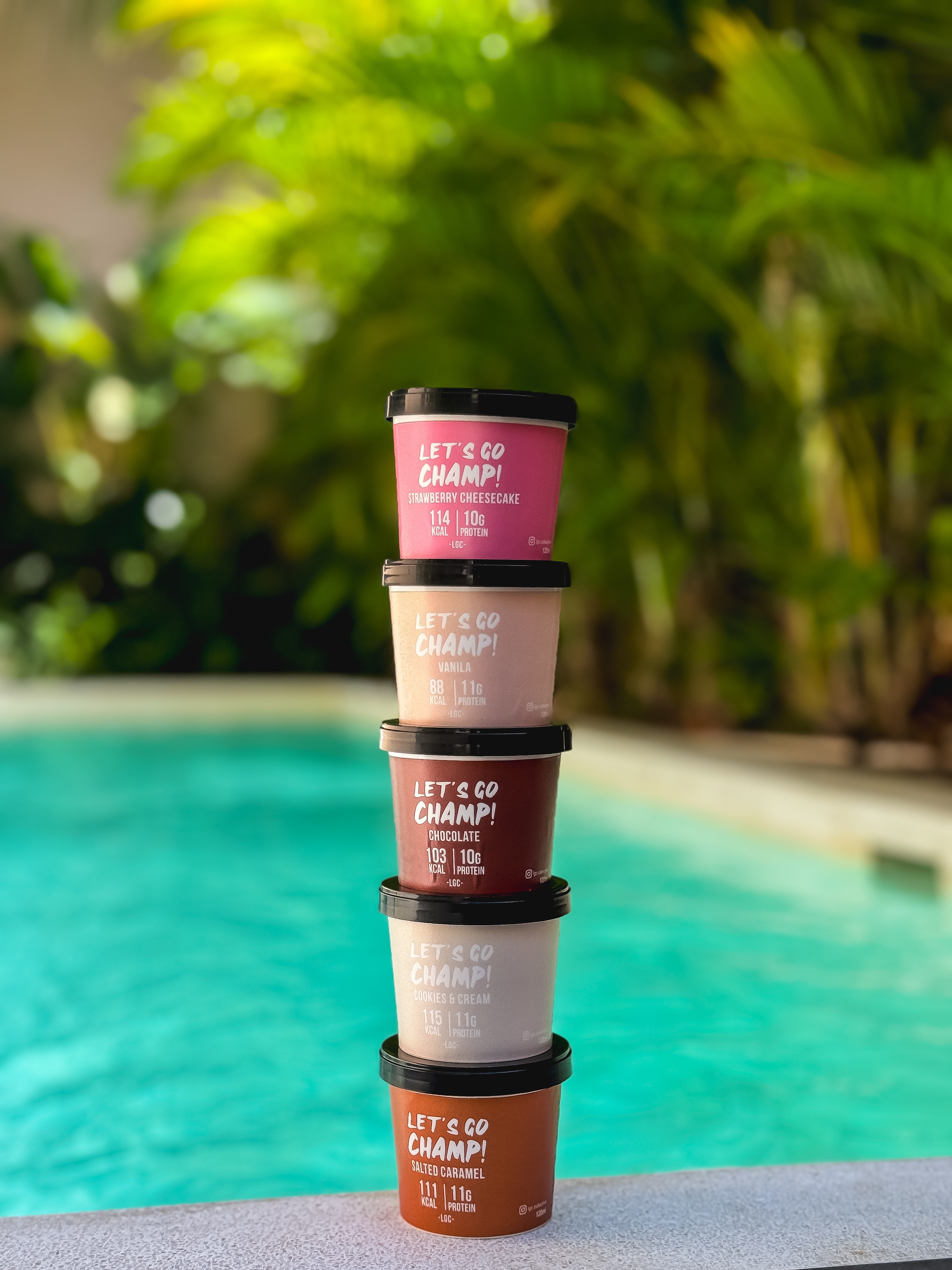 Let's Go Champ! ice cream by the pool